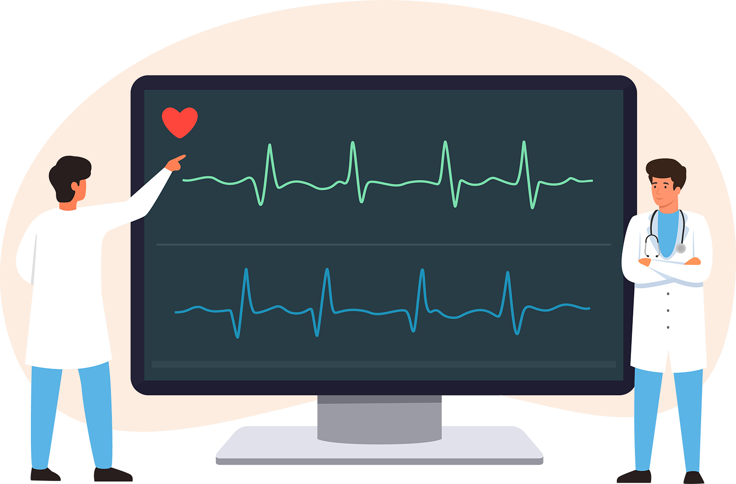 L'apparecchio per l'elettrocardiogramma in farmacia